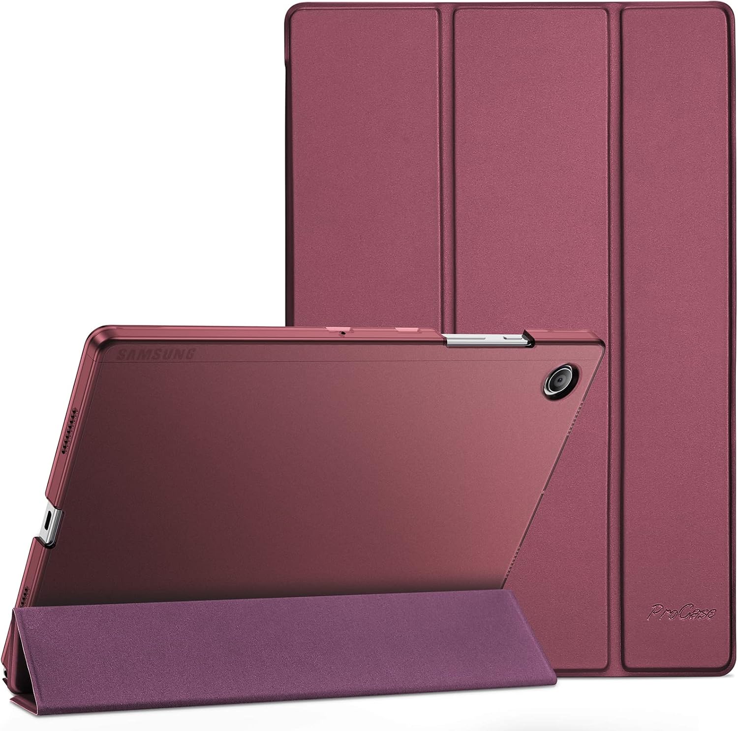 ProCase Hülle für Galaxy Tab A8 10.5 Zoll (SM-X200/X205) – Dreifach faltbar, Ultra Dünn, Frosted Rückseite