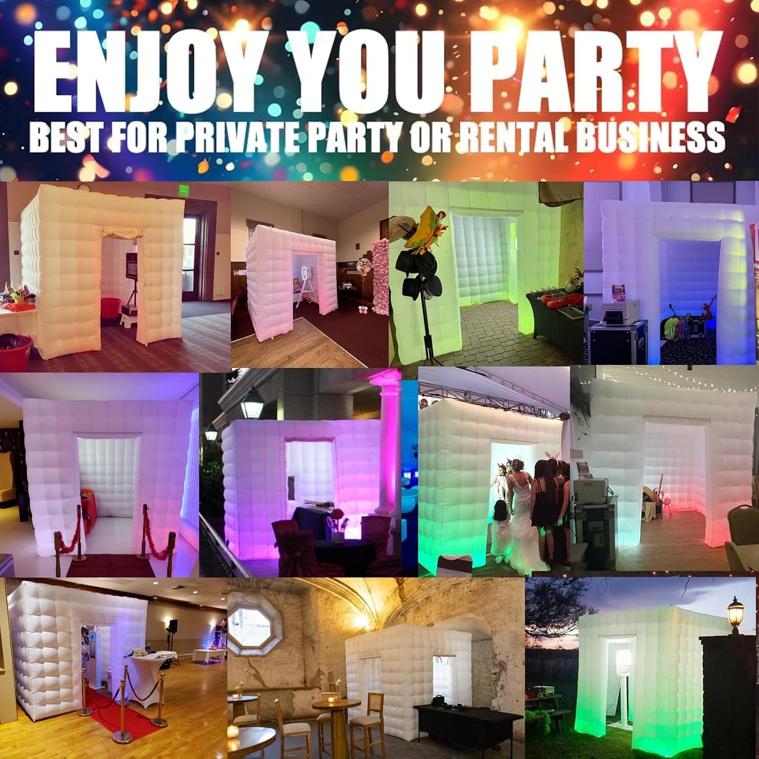 Detalle de SAYOK Inflatable LED Photo Booth Enclosure (2.5m, two-door)