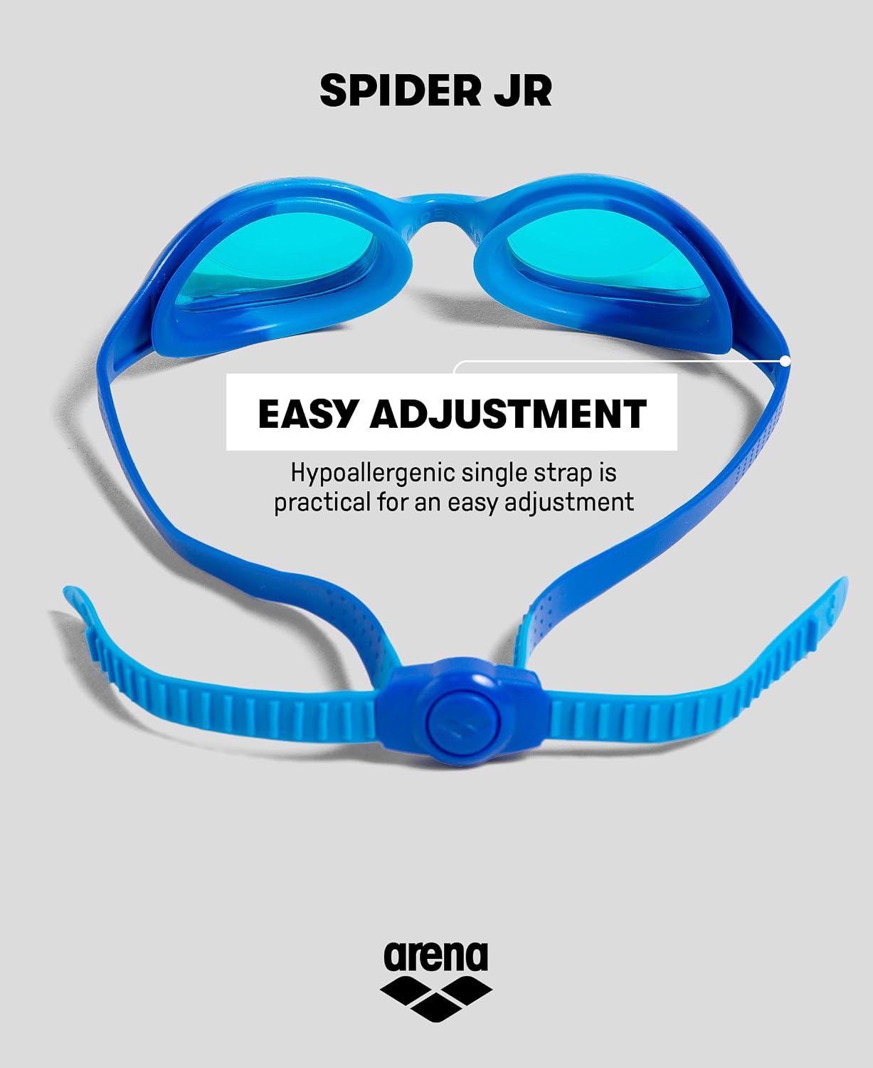 Thumbnail 6 de ARENA Spider Junior Mirror Kinderschwimmbrille – sicherer Sitz, UV-Schutz und klare Sicht für Kinder 6–12 Jahre