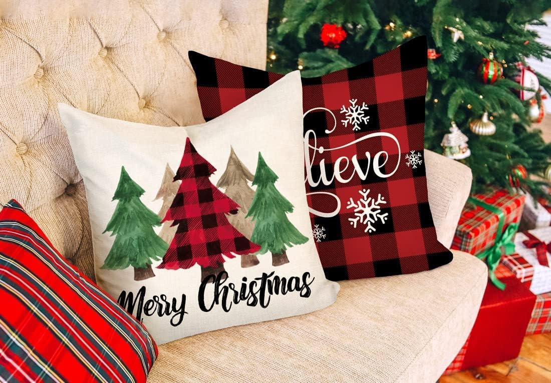 Detalle de ALINK Christmas pillow covers 18 x 18 in
