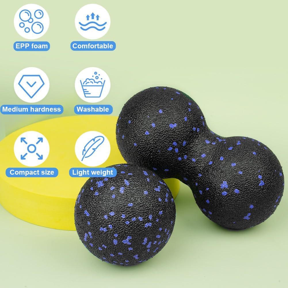 Thumbnail 3 de LOPHE Sfere Massaggianti Muscolari – Set di palline fasciali (2 pezzi) nero + pois blu