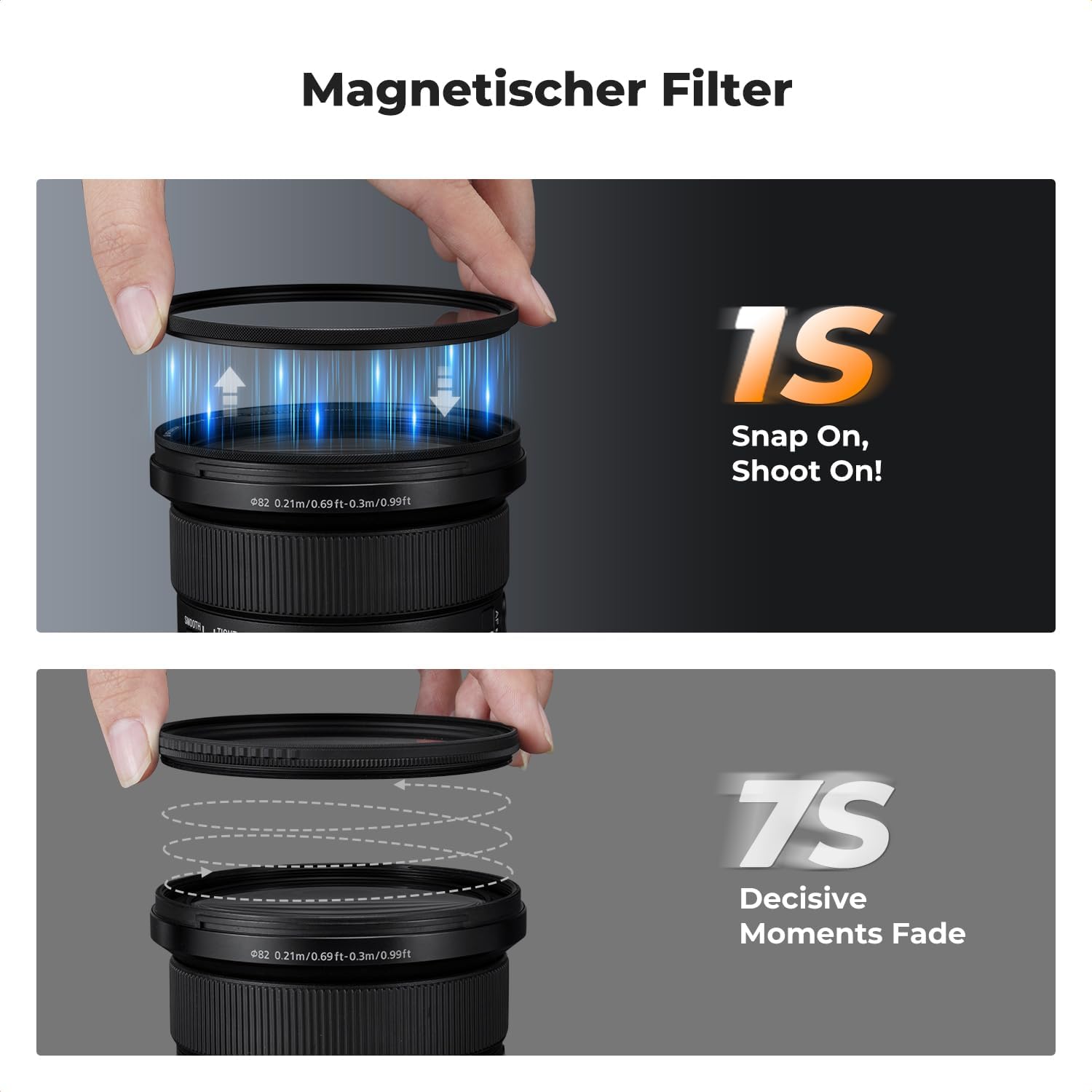 Thumbnail 3 de K&F CONCEPT magnetischer CPL Filter 55 mm (zirkular) mit Nano-Xcel Multi-Nano-Beschichtung