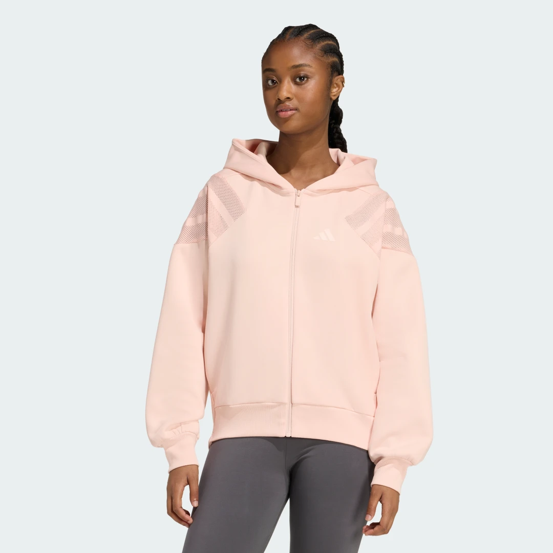 Detalle de SUDADERA CON CAPUCHA FUTURE ICONS 3 STRIPES de Adidas: revisión práctica