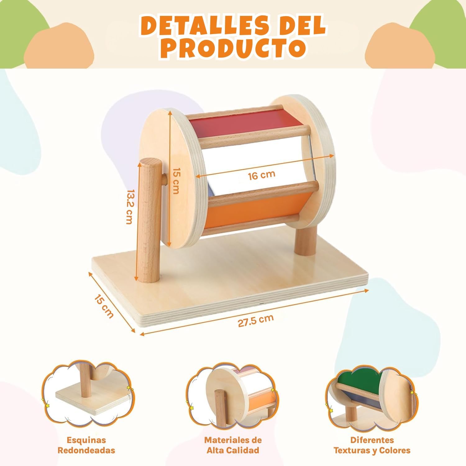 Thumbnail 1 de Montessori Baby Toys Play Kit with Mirror and Knob Puzzle