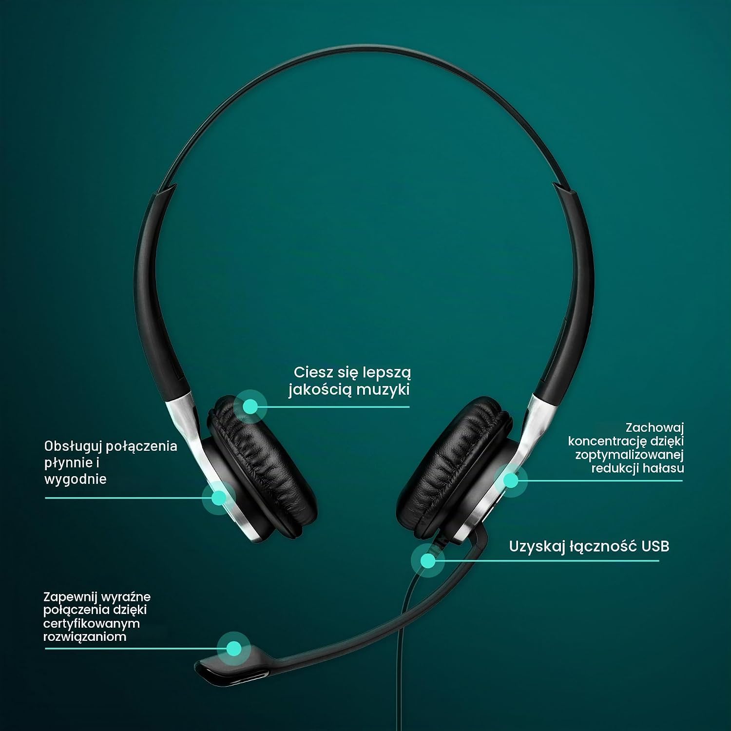 Detalle 2 de Sennheiser SC 660 USB ML – dwustronny zestaw słuchawkowy USB z mikrofonem