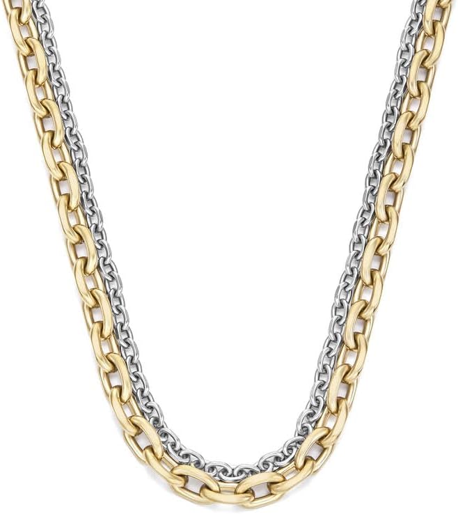 Thumbnail 1 de Armani Exchange collana da uomo in acciaio inox dorato opaco con chiusura a moschettone