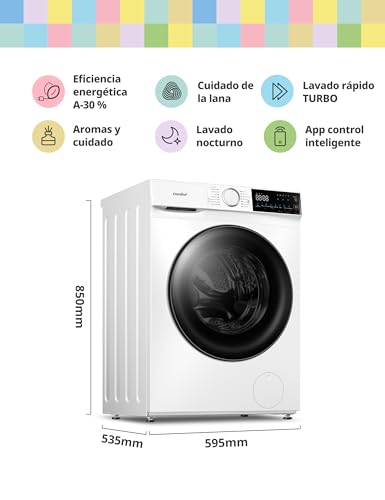 Thumbnail 1 de COMFEE' Lavadora 10 KG CF10EWP07W: eficiencia A-30% y lavado inteligente a tu alcance