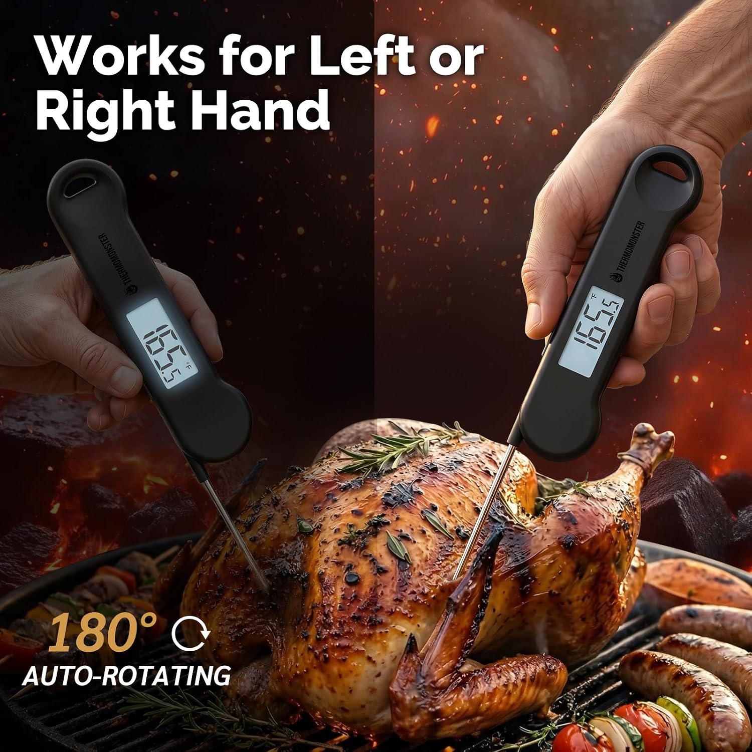 Thumbnail 4 de ThermoMonster 0.5 Sec Instant Read Meat Thermometer – Black