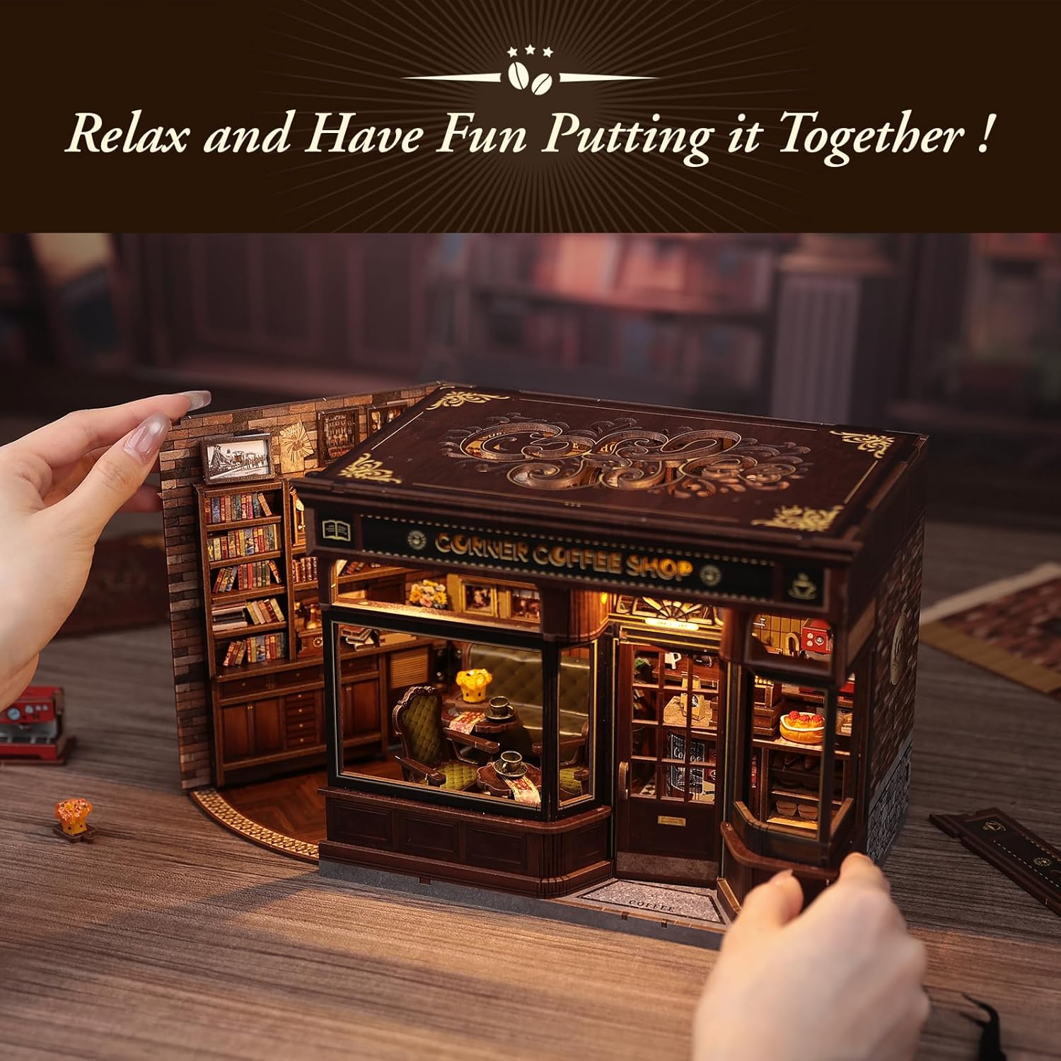 Thumbnail 5 de Kit CUTEBEE Book Nook en bois, 3D