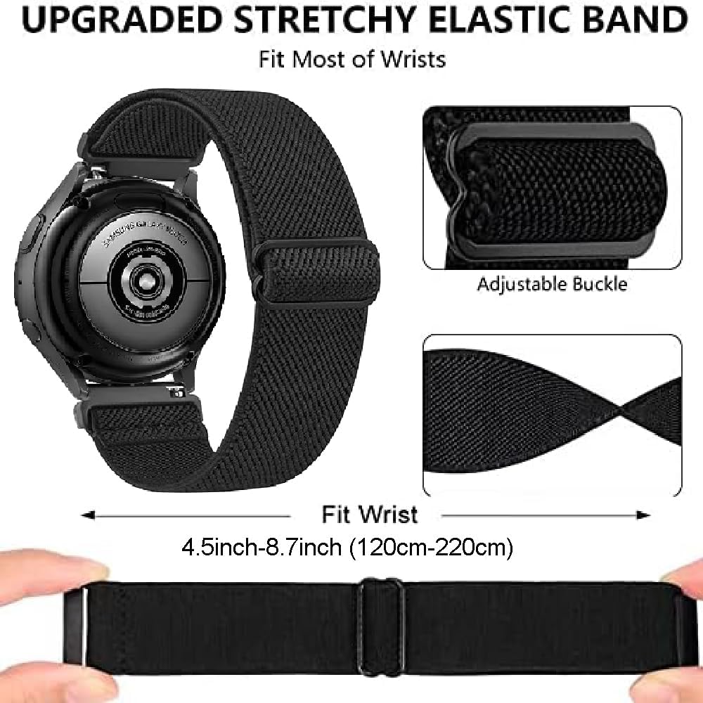 Thumbnail 2 de FYISWHO elastic nylon replacement band (20mm) for Huawei Watch GT 2/GT 3/GT 3 Pro, Watch 2 and Honor Watch ES