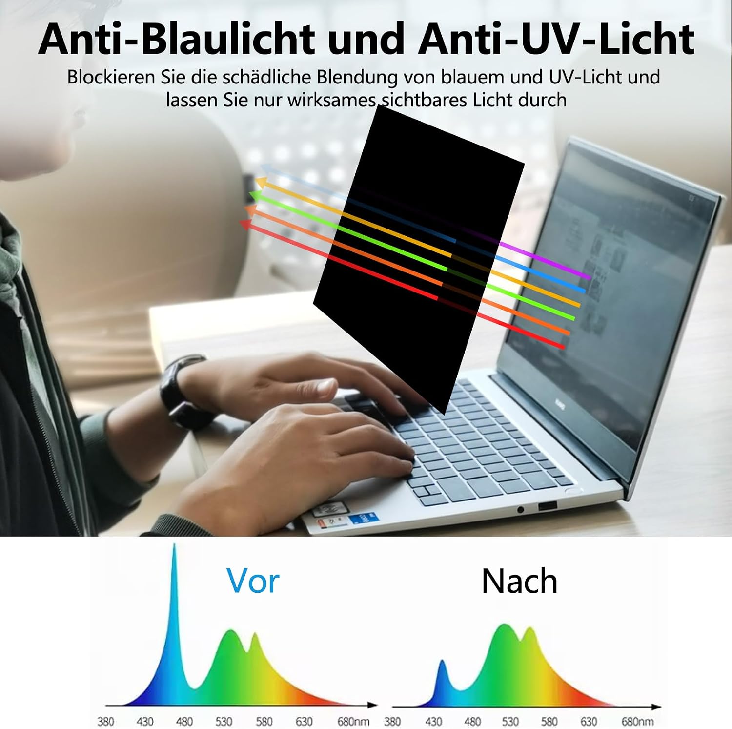 Thumbnail 4 de PYS Laptop Blickschutzfolie 14 Zoll