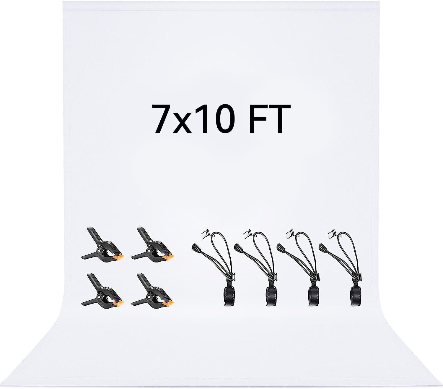 Detalle 2 de Vevelux Black Backdrop 3 x 3.6 m (10 x 12 ft) polyester photography background with spring clamps