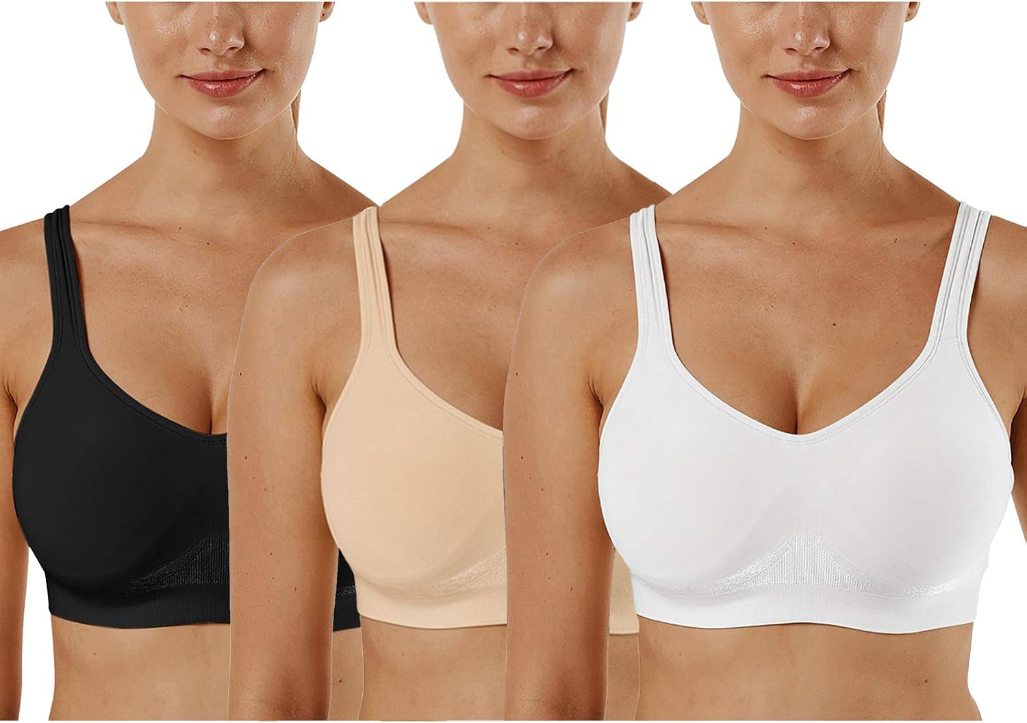 Detalle de Vertvie Sport BH Set 1/2/3er Gepolstert