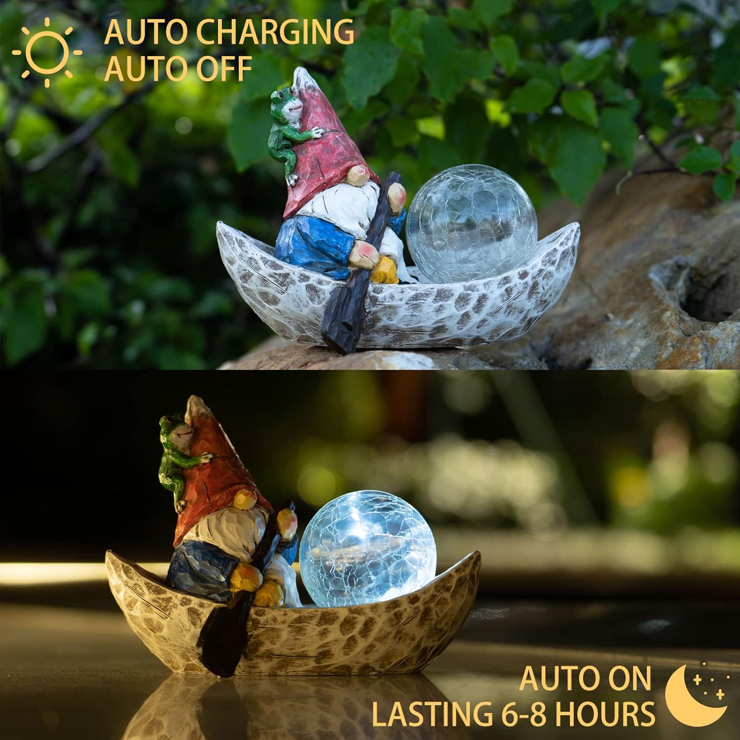 Thumbnail 3 de Rezpuao Garden Gnome Statue with Solar Light: Charming Outdoor Gnome Decor for Yard & Patio
