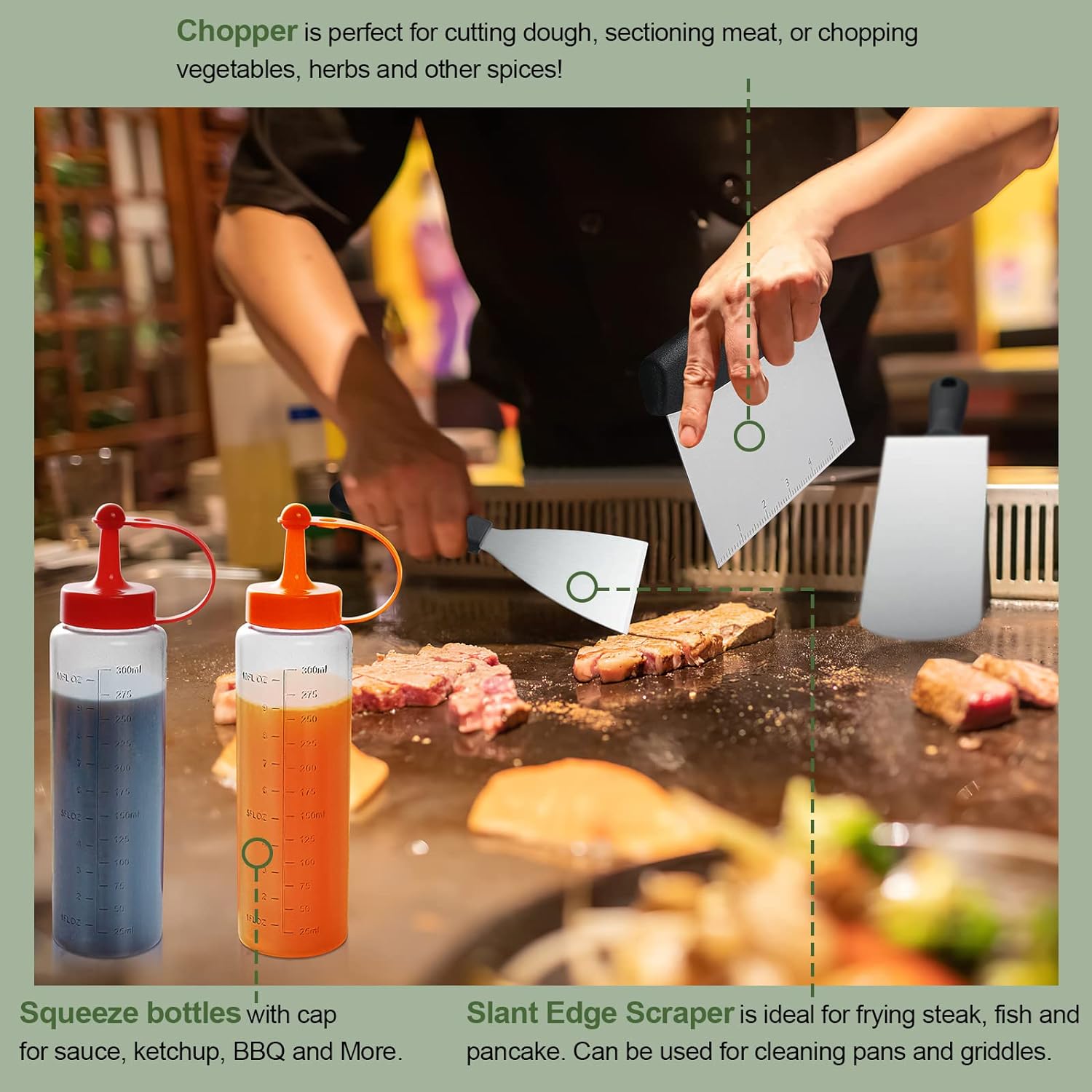 Thumbnail 5 de 35PCS Griddle Accessories Kit Flat Top Grill Set