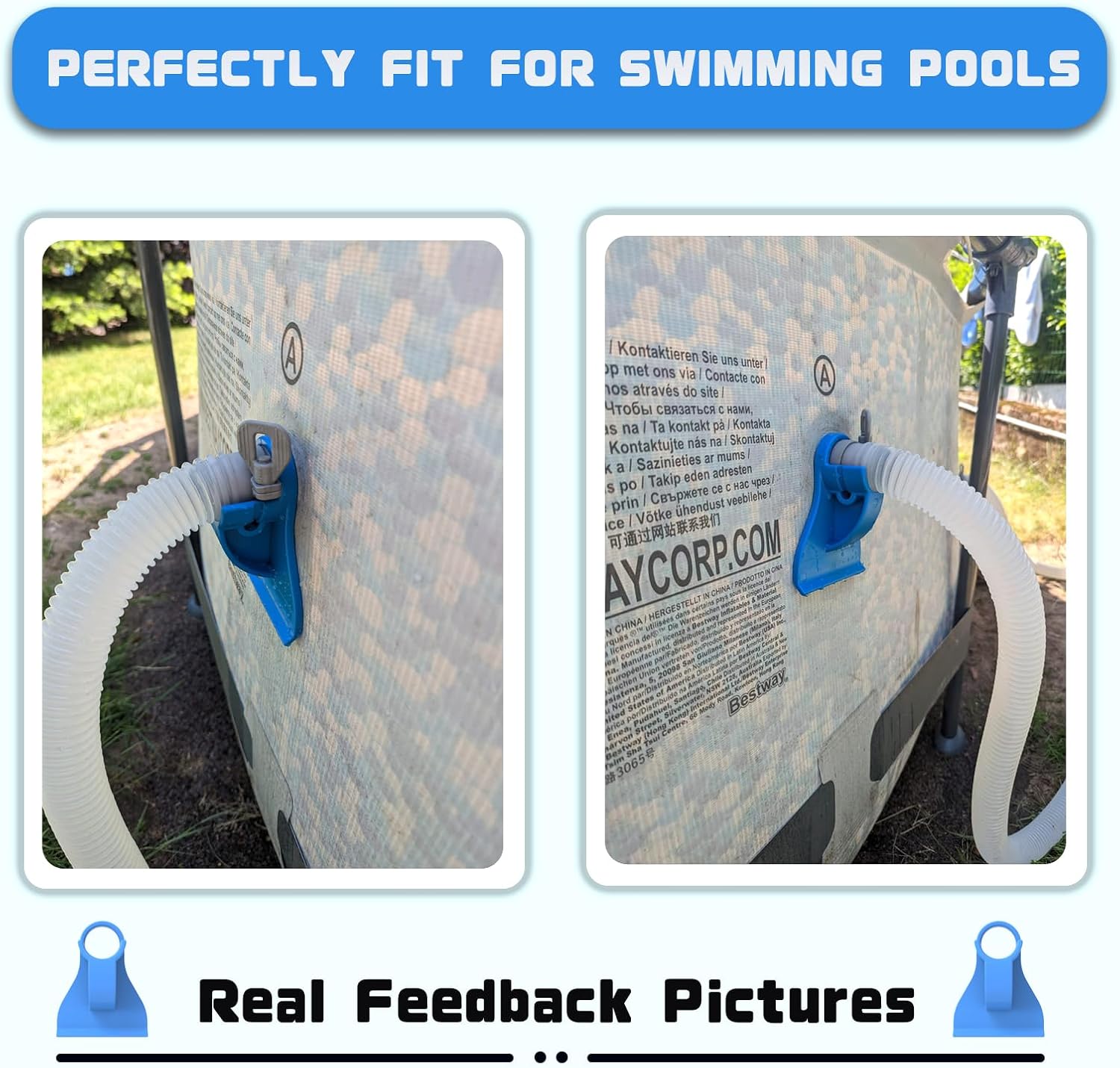 Thumbnail 5 de Supporti per tubi da piscina (2 pezzi) 26–38 mm – compatibili con Intex e Bestway