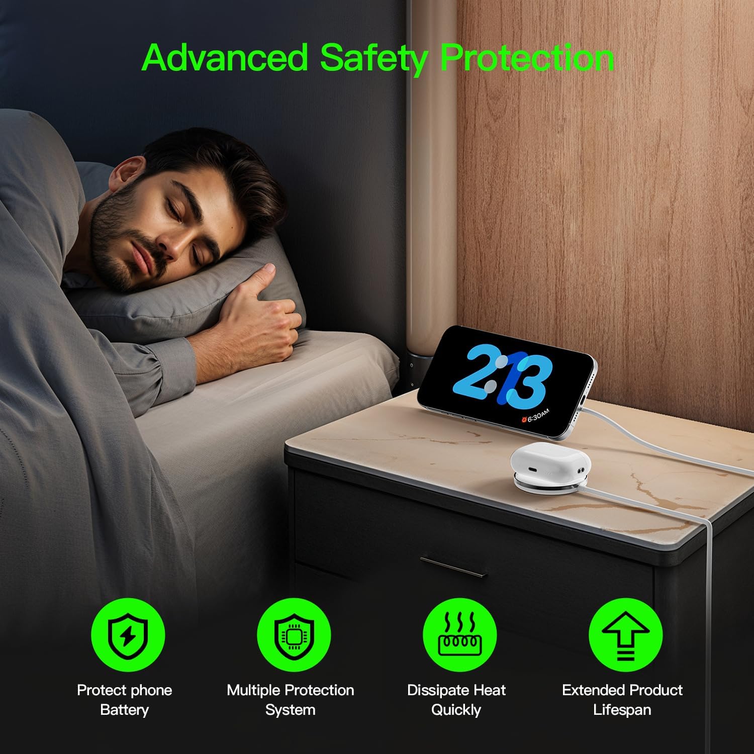 Thumbnail 1 de New 15W MagSafe Magnetic Wireless Charging Pad (2-Pack, Ultra-Thin Portable) with PD 20W Block