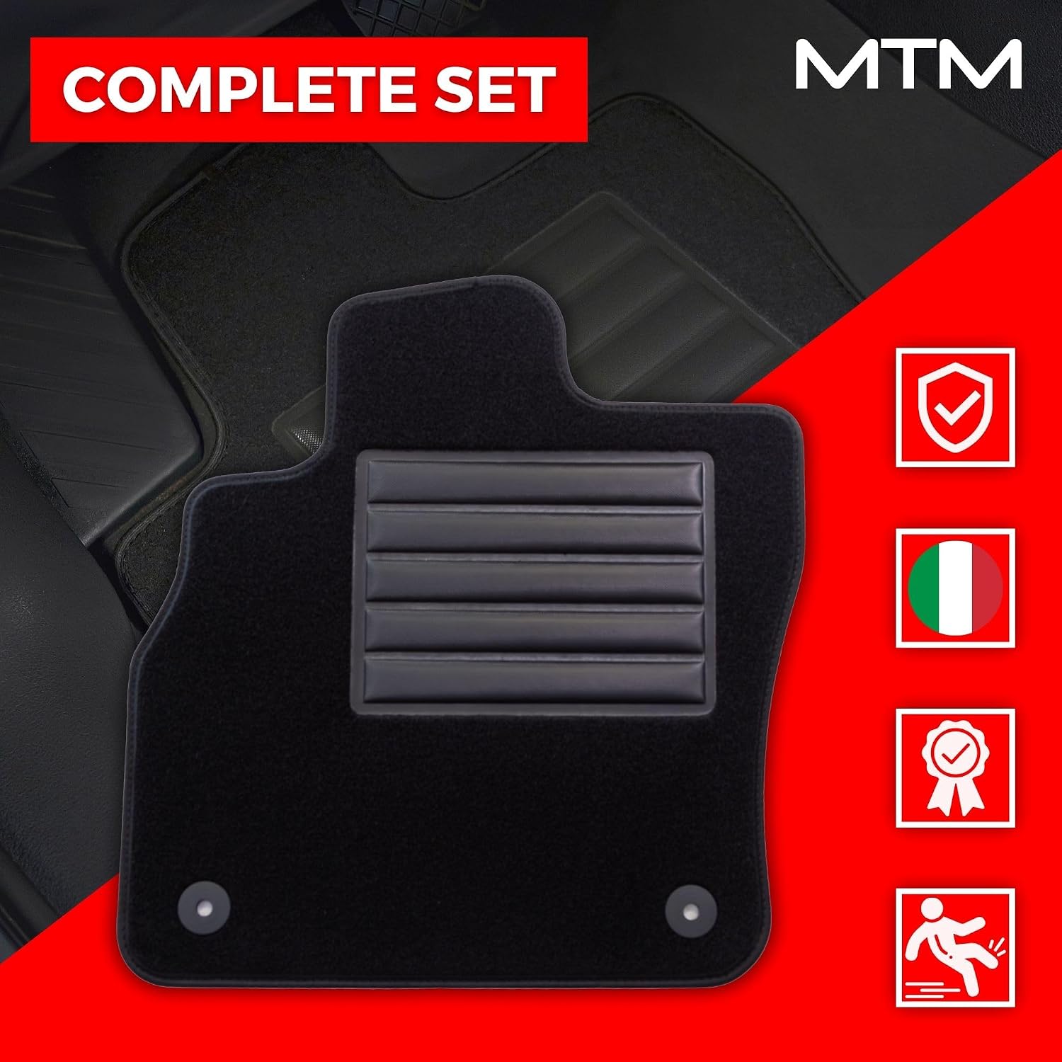Detalle 2 de MTM SP-3799 Alfombrillas Velour para Touran 5 asientos