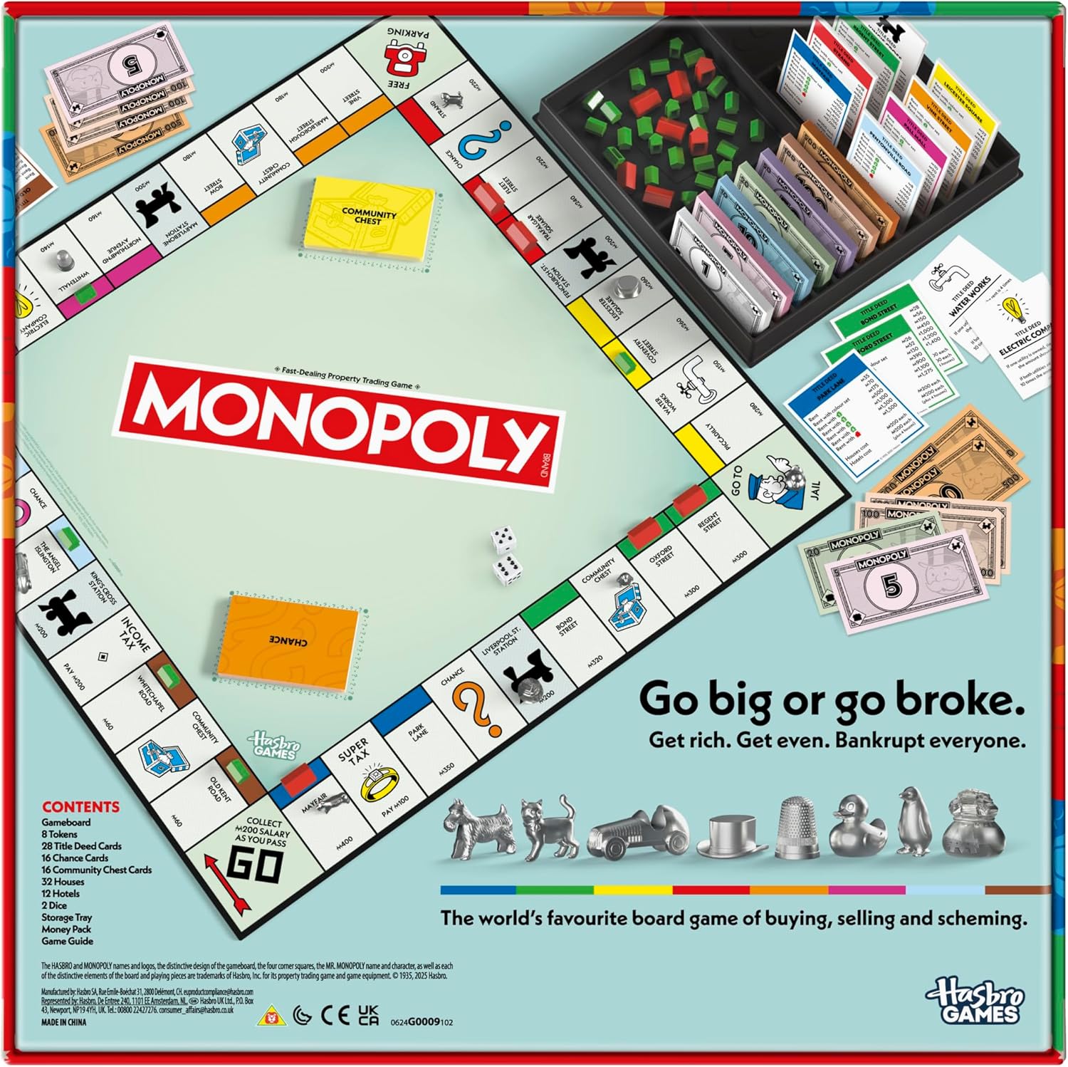 Detalle 2 de Monopoly board game with storage tray and larger tokens (English Version)