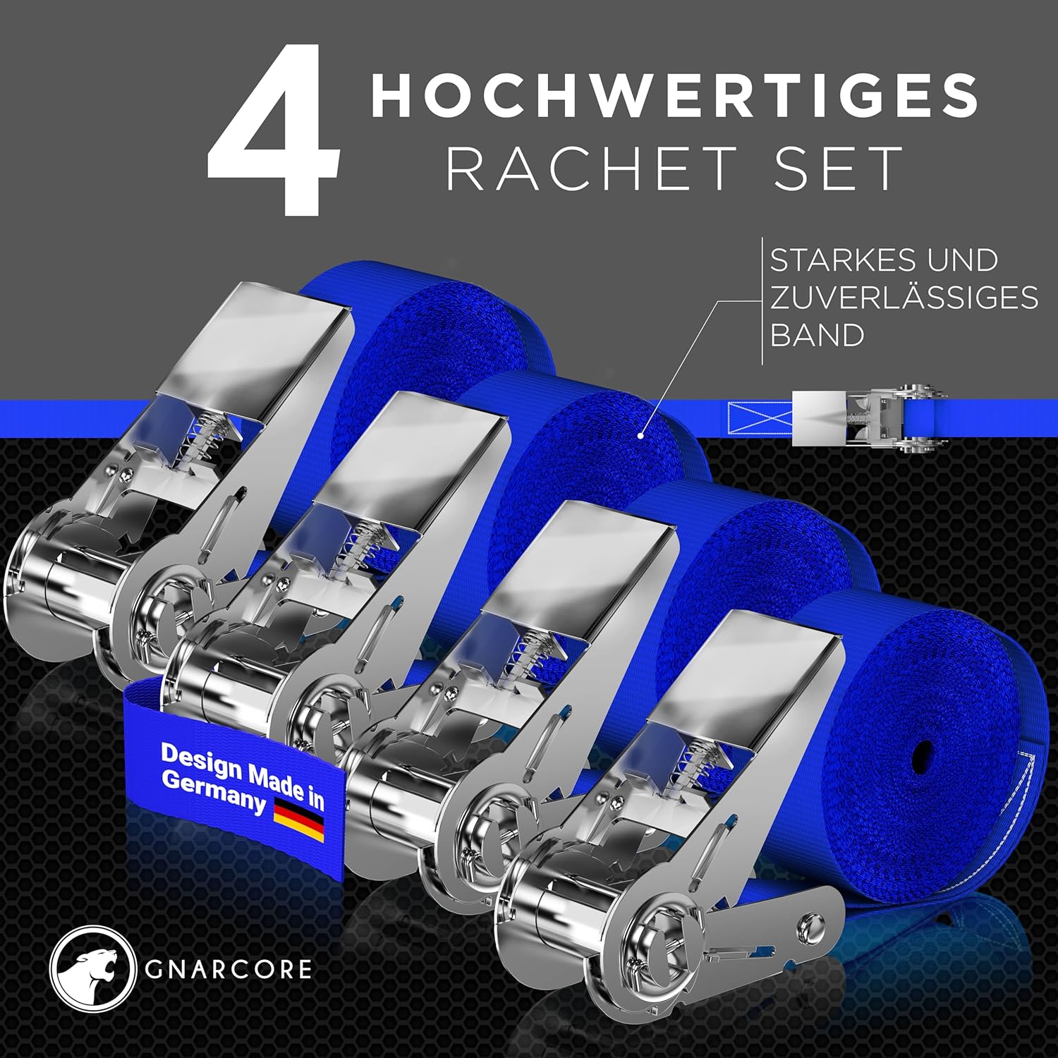 Thumbnail 5 de Gnarcore wetterfeste Basic Spanngurte mit Ratsche 4m/6m – 300 kg Zugkraft