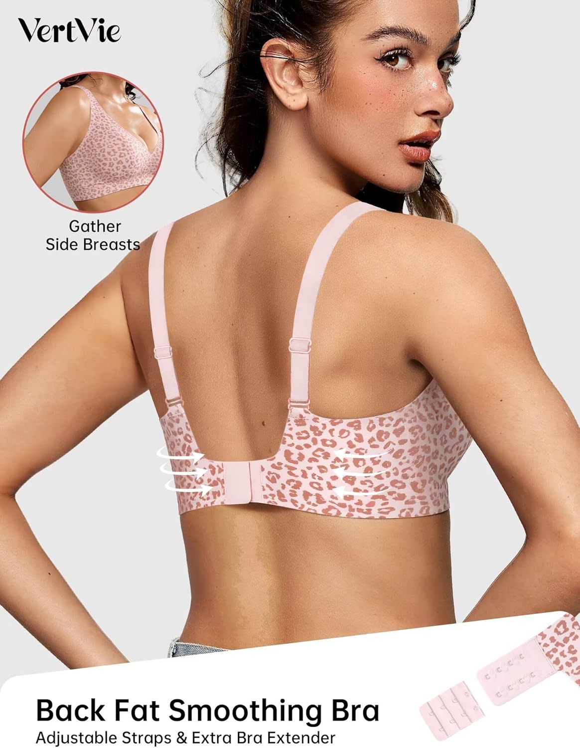 Thumbnail 2 de Vertvie Jelly Wireless Bras for Women: Push Up Plunge Seamless, No Underwire, Full Coverage Bralettes