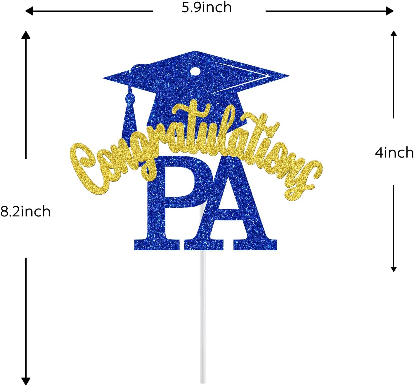 Thumbnail 6 de PA Graduation Cake Topper, 5.9-Inch Width