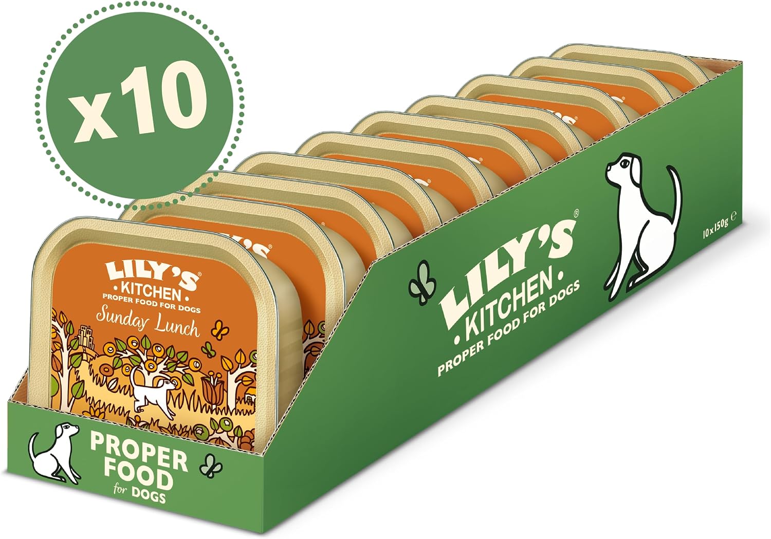 Detalle 2 de Lily's Kitchen Adult Sunday Lunch: Cibo umido completo senza cereali per cani adulti (10 x 150 g)