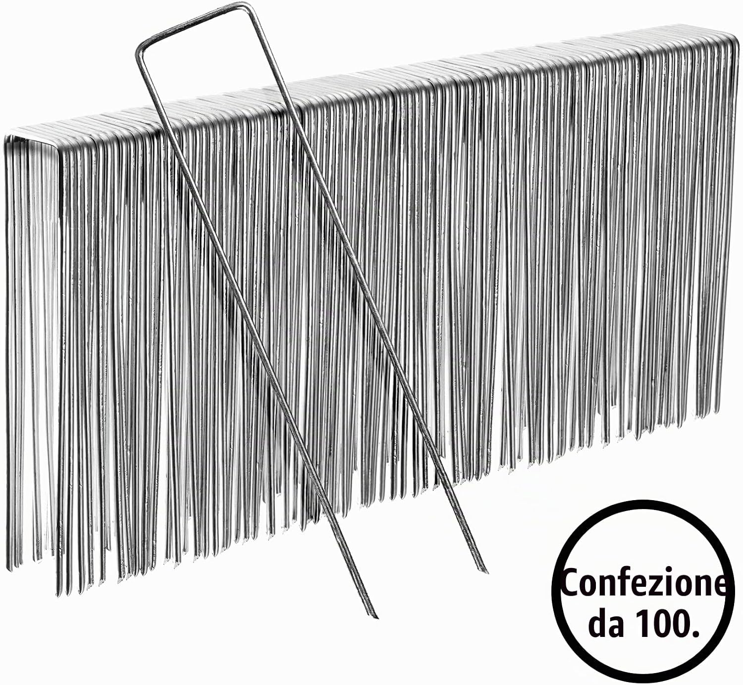 Detalle de Flandria Graffette Pacciamatura in Acciaio Inossidabile 17 cm – confezione 100