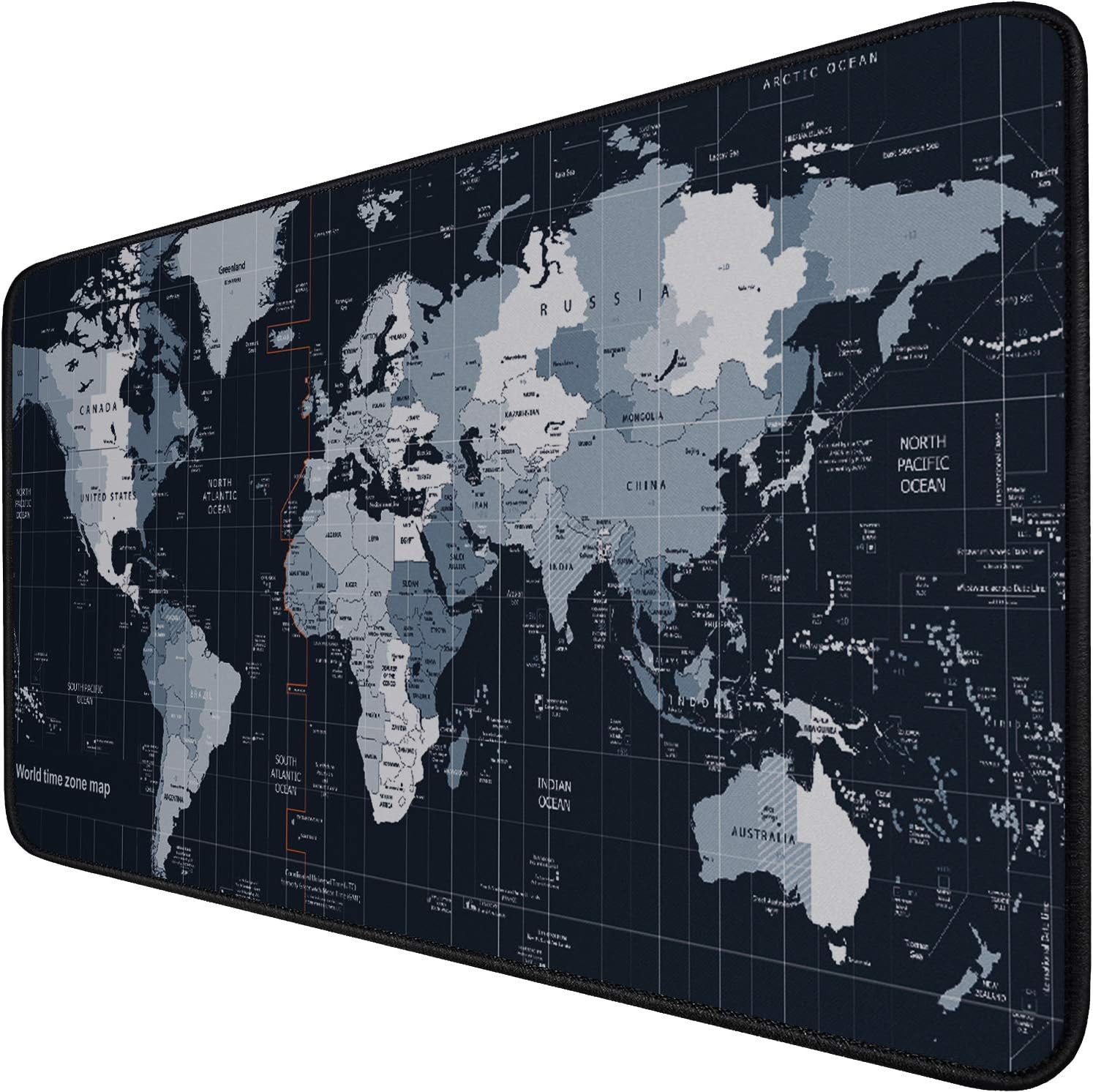 Detalle de Hsmienk AB-019 Extended Gaming Mouse Pad, Map Design, Spill-Resistant Surface