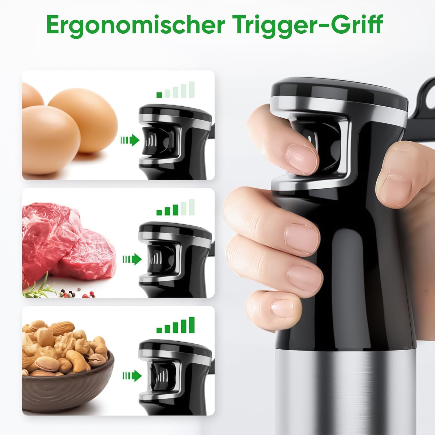 Detalle de BESROY Stabmixer Set 5 in 1 1100 W