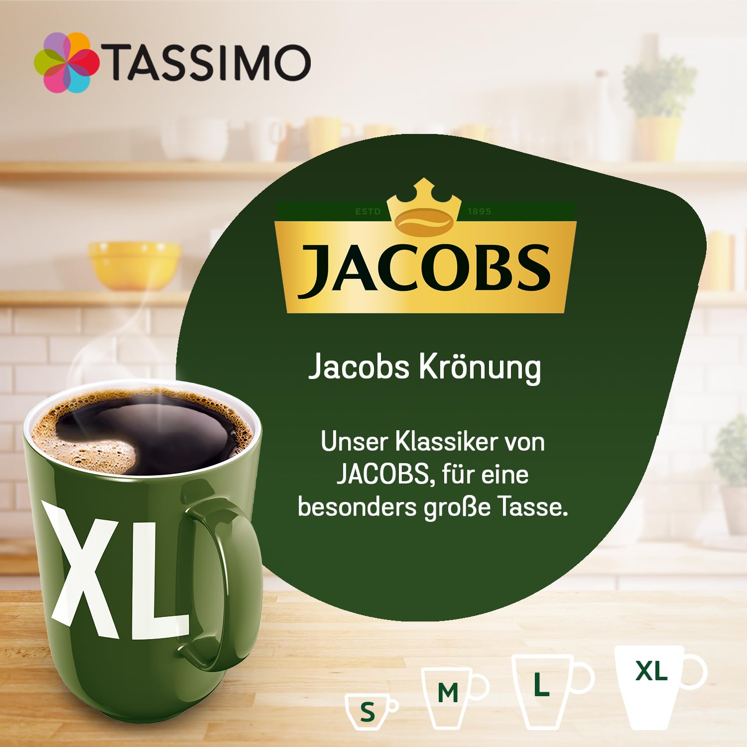 Thumbnail 1 de Tassimo Kapseln Jacobs Krönung XL – 80 Kaffeekapseln (5 x 16 Pads)