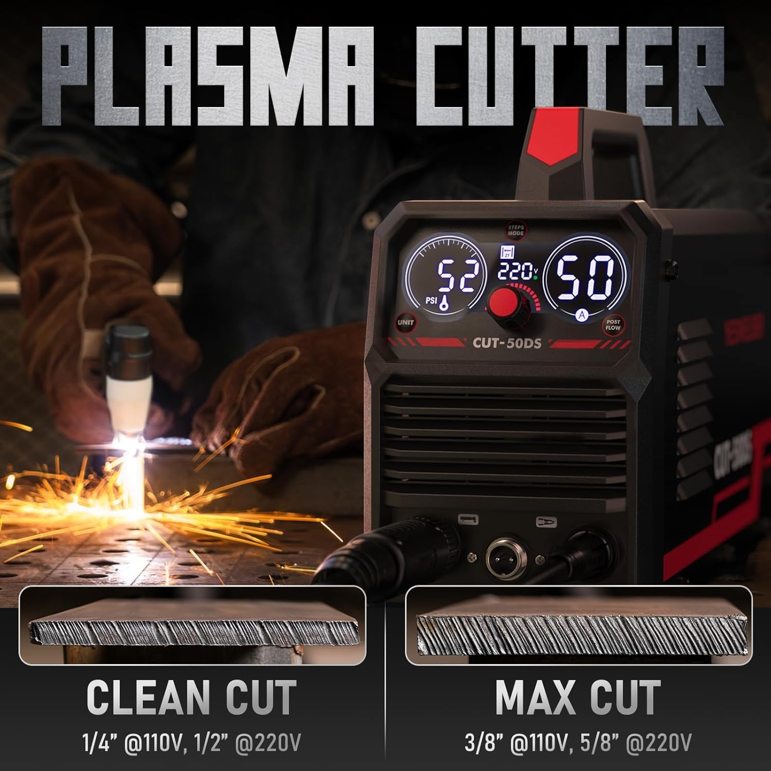 Thumbnail 3 de YESWELDER CUT-50DS Plasma Cutter (50Amp) with Digital Display, Dual Voltage 110/220V