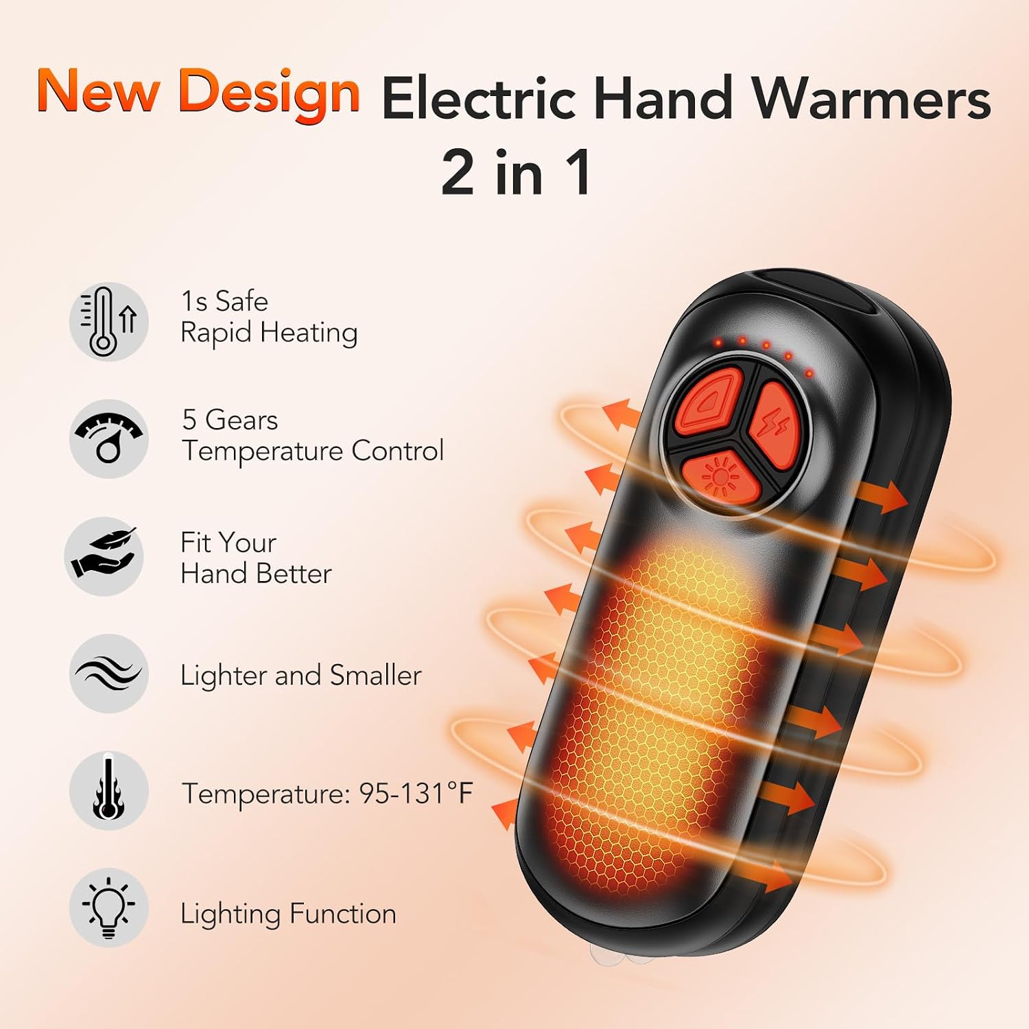 Detalle de DAXIMMC Rechargeable Hand Warmers 2-Pack