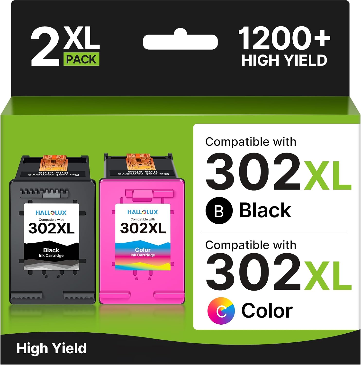 Detalle de 302XL Ink Cartridges Black and Colour Replacement for HP (Combo Pack) – for HP DeskJet and OfficeJet series