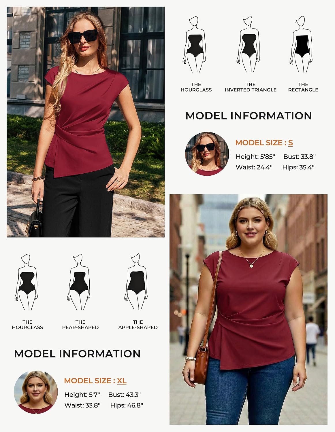 Detalle de GRACE KARIN Womens 2026 Summer Short Sleeve Tops: Peplum Tunic Blouse