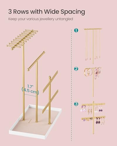 Thumbnail 2 de SONGMICS Jewellery Stand with Metal Frame
