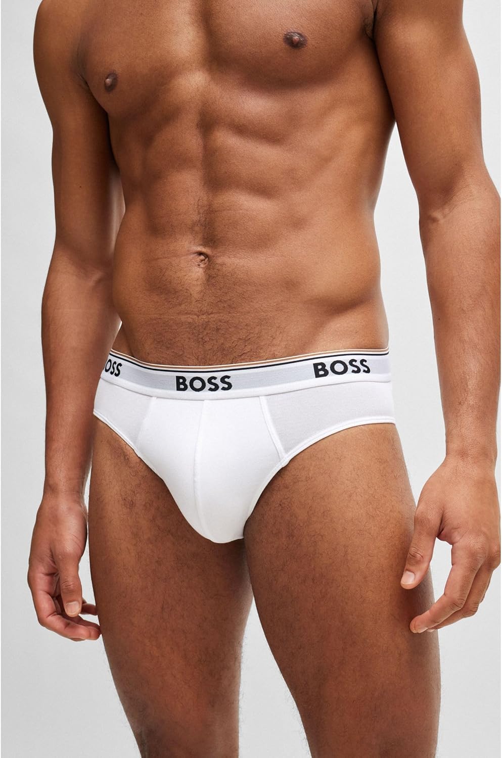 Detalle de Hugo Boss Herren-Slip aus Baumwolle im 3er-Pack (Modell 50475273)