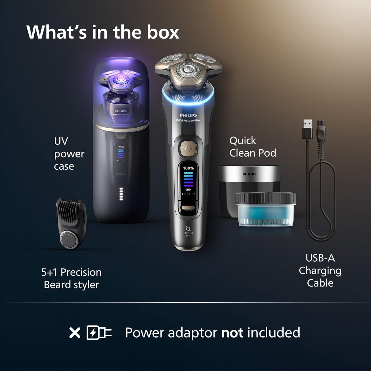 Thumbnail 6 de Philips Shaver i9000 Prestige Ultra XP9402/46 Wet & Dry with SkinIQ Pro and Triple Lift & Cut