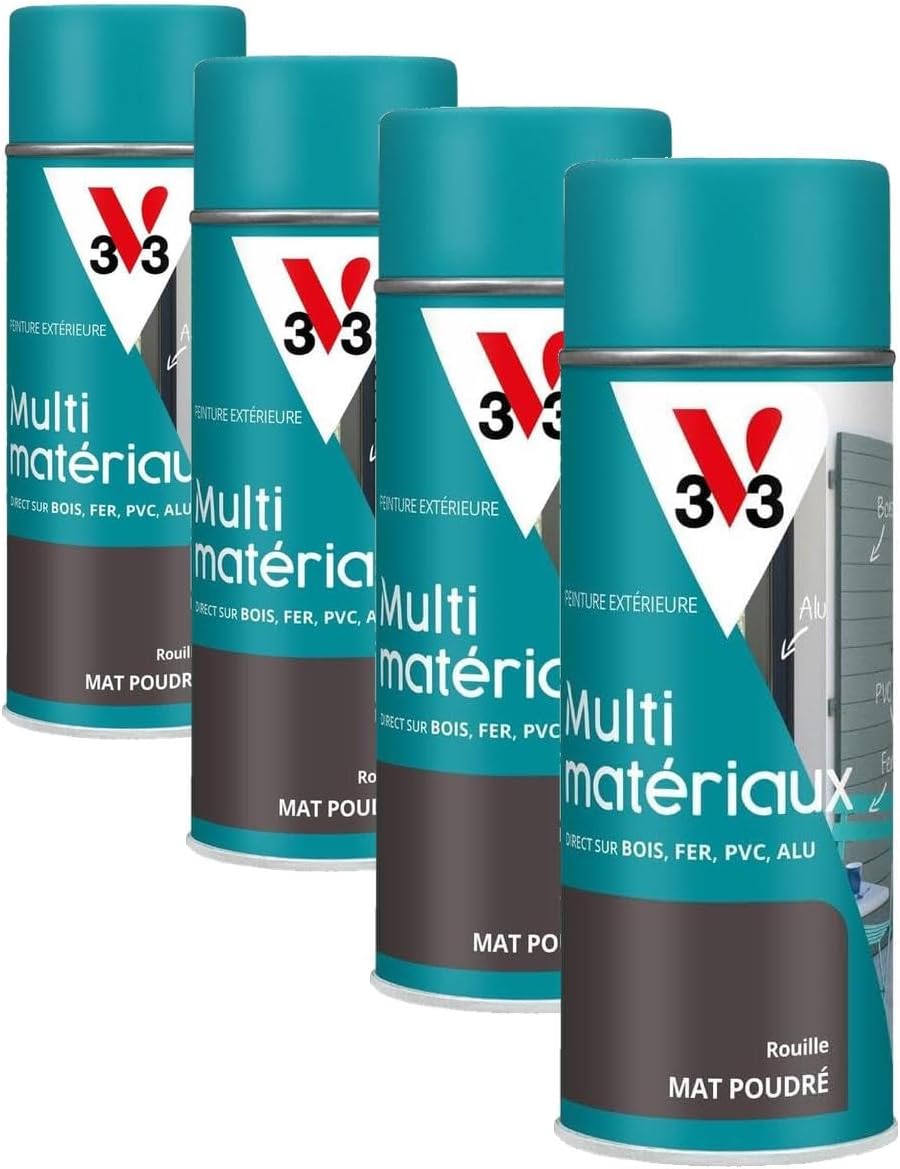 Detalle de V33 Aérosol Bombe Peinture Extérieure Multi-matériaux – Rouille poudré, 400 ml