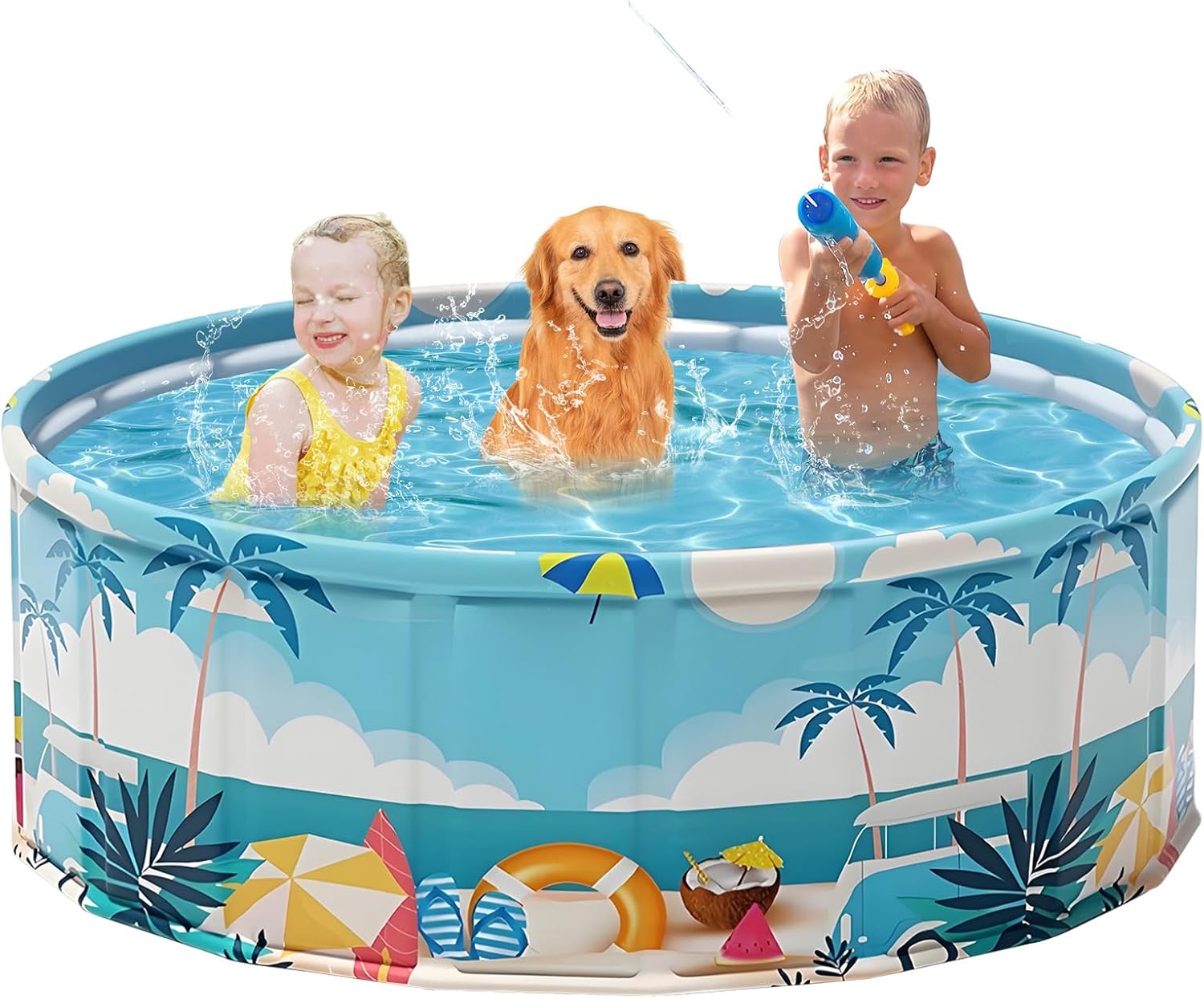 Imagen de Foldable Swimming Pool for Kids 62.9" x 17.7" — Large, Portable, and Multi-Purpose en OfertitasTOP