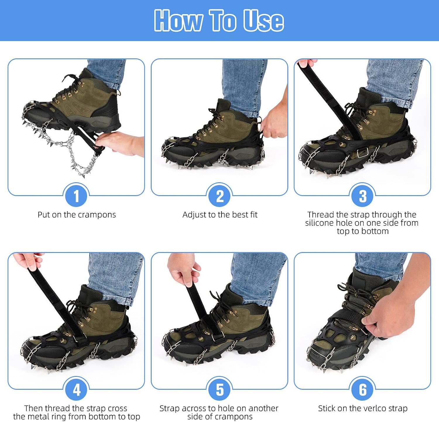 Thumbnail 5 de Tomaje 24-Spike Ice Cleats for Shoes