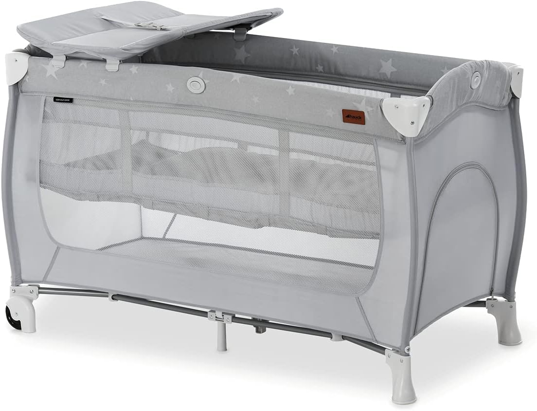 Detalle de hauck Sleep N Play Center, Stars: Travel Cot Set with Changing Mat and Hatch