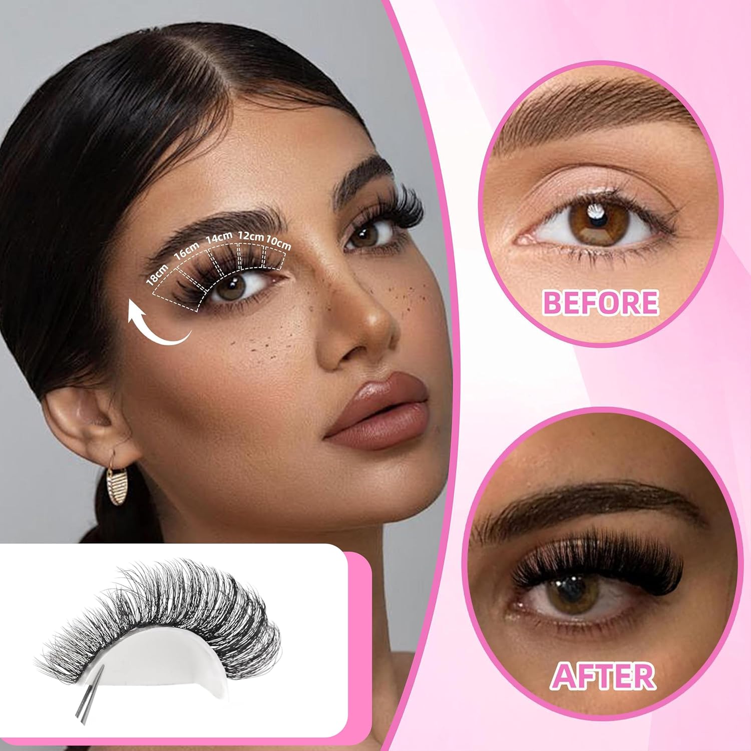 Detalle 2 de YIDUO Volume Lash Clusters Kit, 255 Clusters in 3 Styles with Bond and Seal