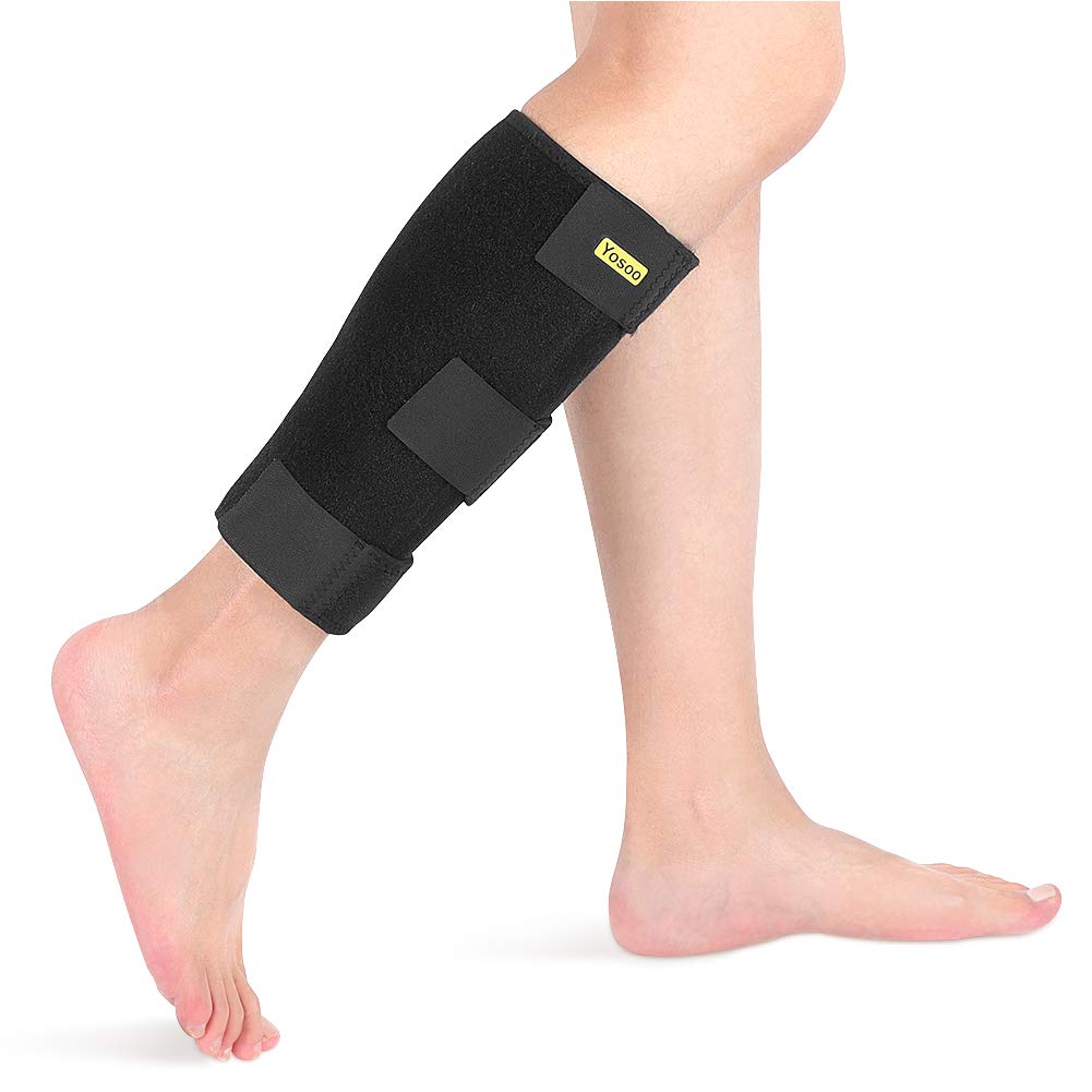Detalle de Yosoo Health Gear verstelbare kuitbandage van neopreen met drie sluitbanden
