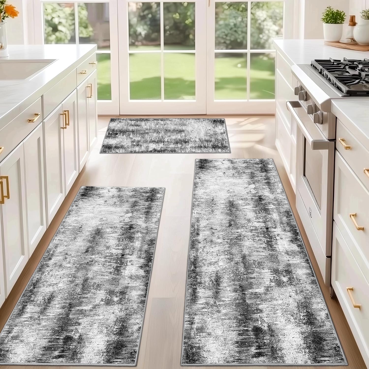 Thumbnail 6 de Tritard Upgrade Kitchen Rug Set 3-piece, Grey