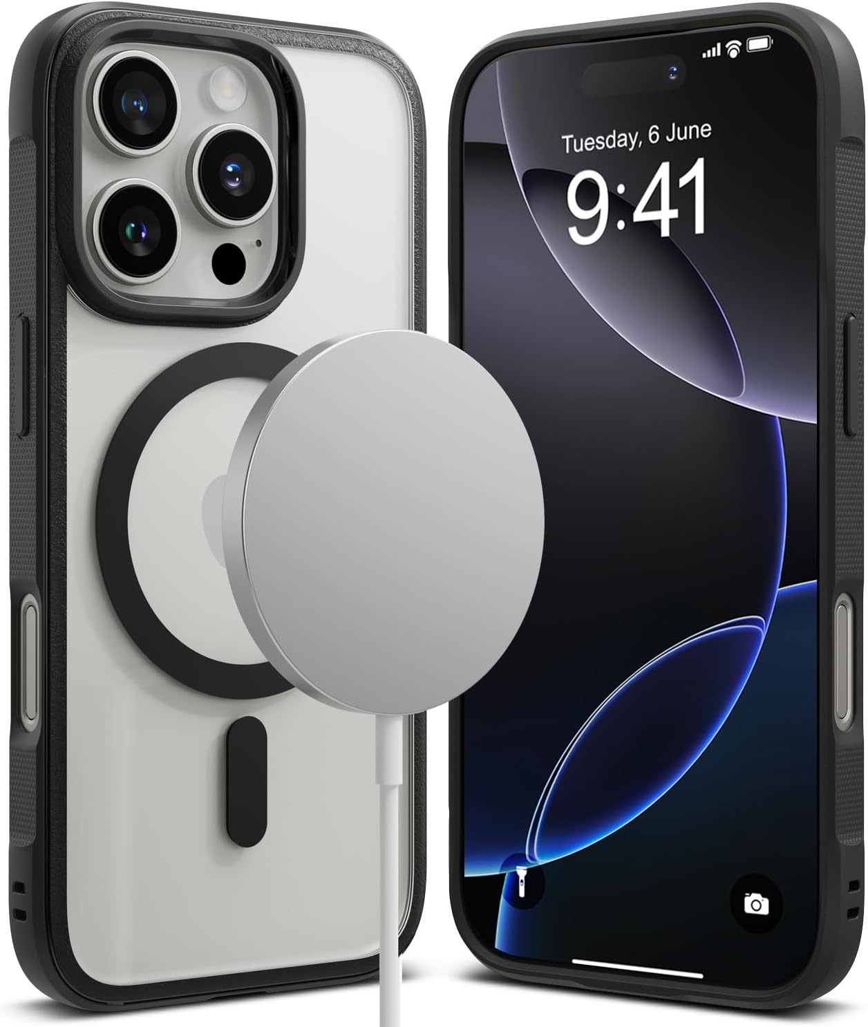 Detalle de Ringke Fusion Bold with MagSafe: Clear, Durable iPhone 16 Pro Case