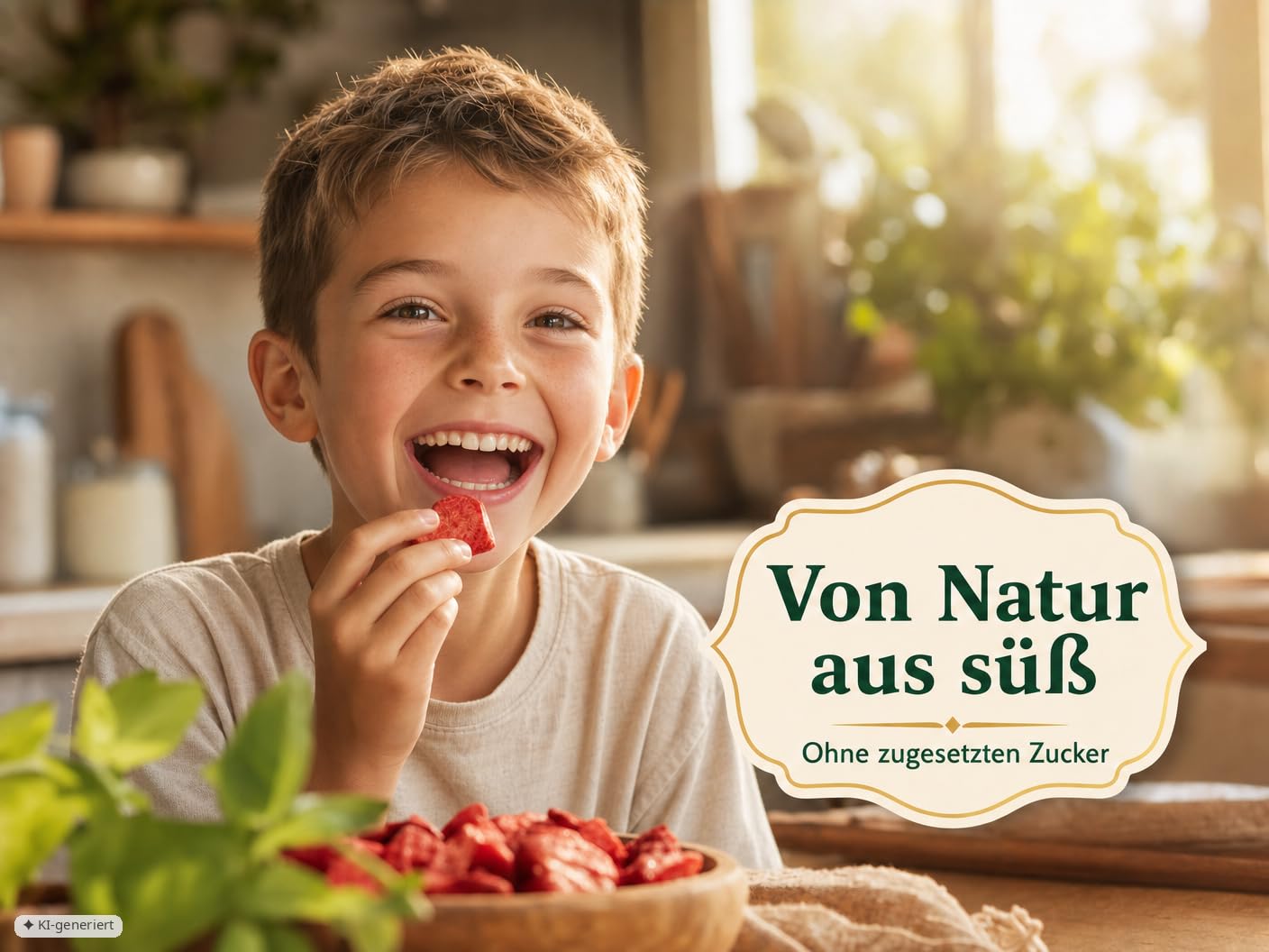 Detalle de EWL Gefriergetrocknete Erdbeeren 400 g – 100% Frucht, ohne Zucker, veganer Snack