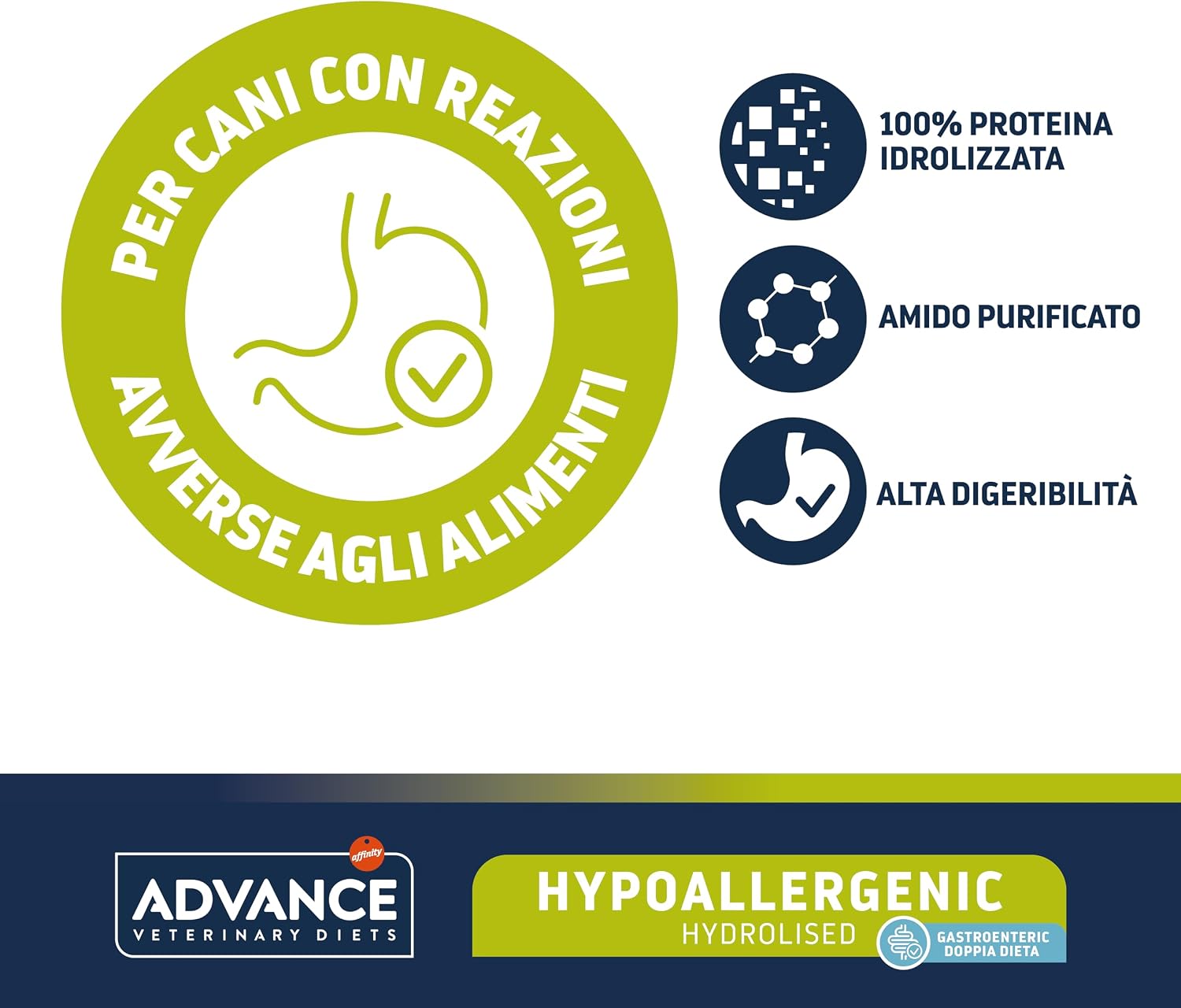 Detalle de Advance Veterinary Diets Hypoallergenic Crocchette da 10 kg per Cani con Reazioni Avverse agli Alimenti