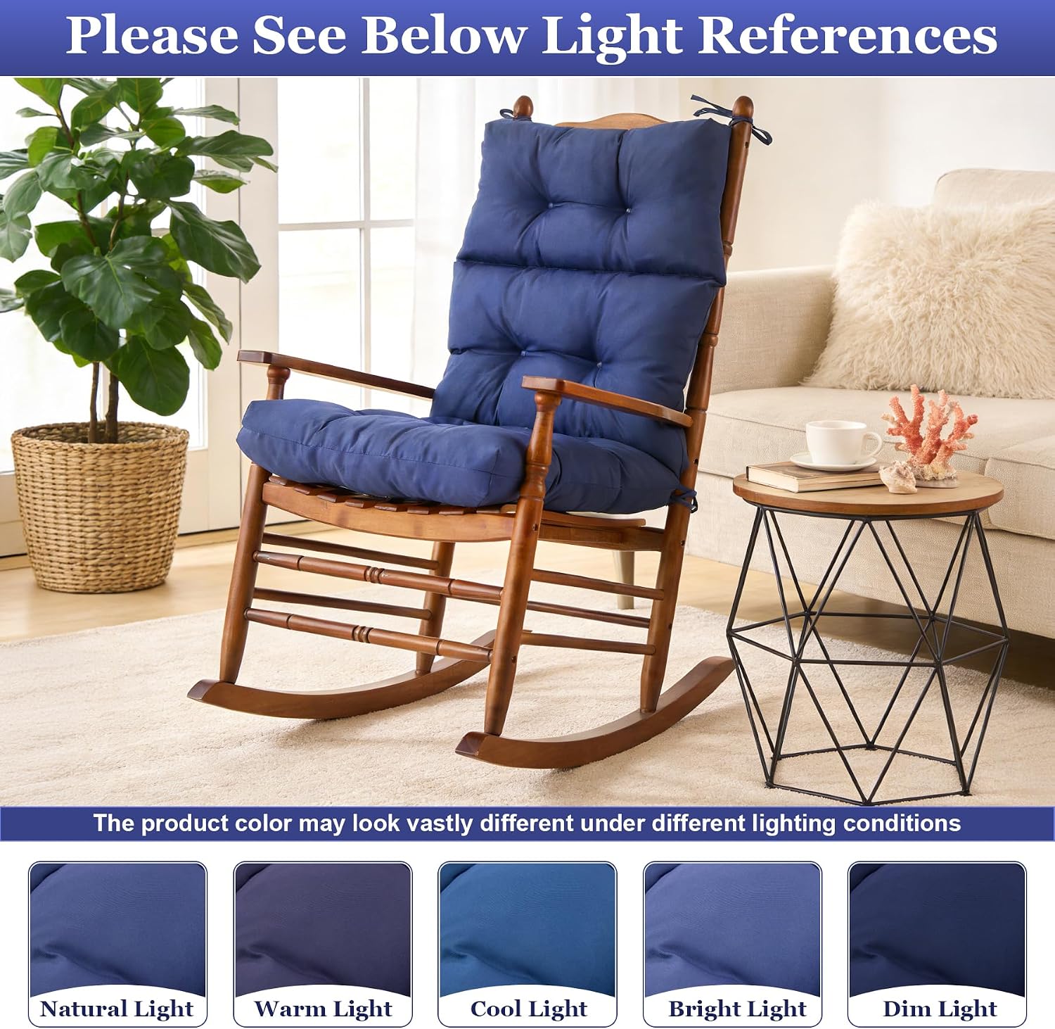 Detalle de Aegisun Rocking Chair Cushion 44x23x4 Inch