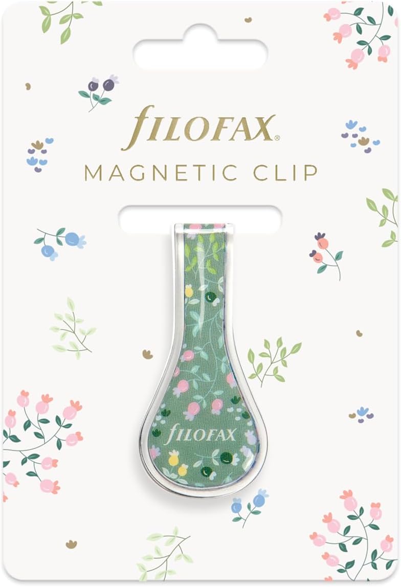 Detalle de Filofax 132953 magnetische clip Weide, omkeerbaar en voor 20 vellen